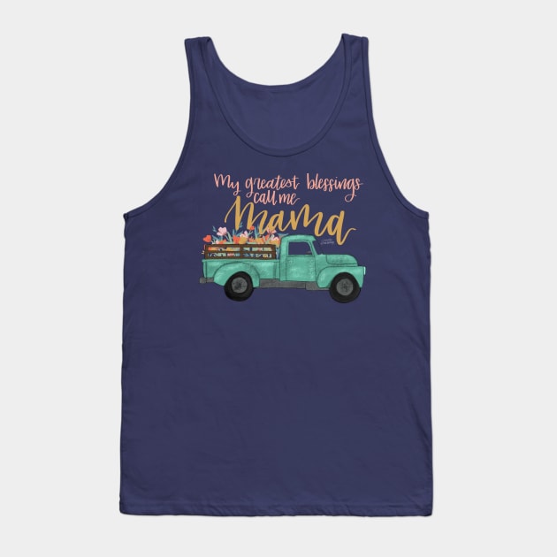 Mama’s blessings Tank Top by Hannah’s Hand Lettering